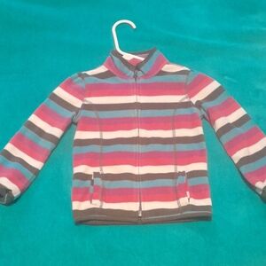 Old Navy Multicolor Striped Fleece Jacket